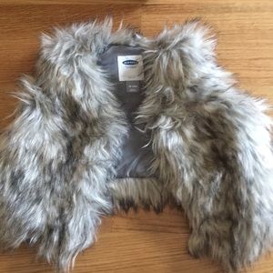 18-24 mo old navy faux fur vest